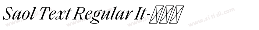 Saol Text Regular It字体转换